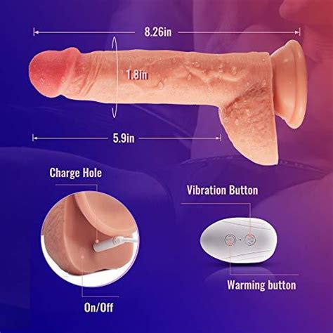 8 3 Inch 4 In 1 Thrusting Rotation Vibrating Heating Lifelike Dildo