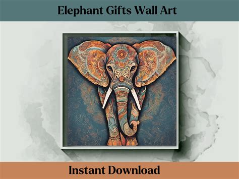 Elephant Print Collage Elephant Wall Art Print Elephant Ts Etsy