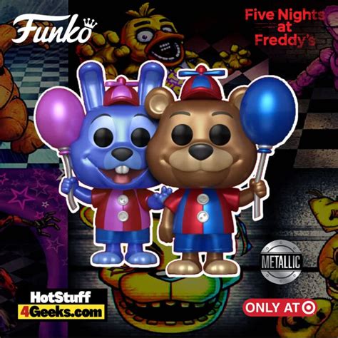 2023 NEW FNaF Balloon Freddy & Bonnie (Metallic) Funko Pops