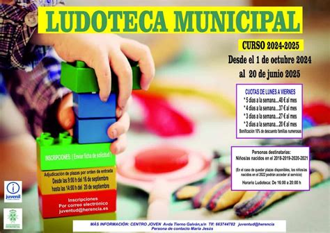 La Ludoteca Municipal De Herencia Abre Inscripciones Para El Curso