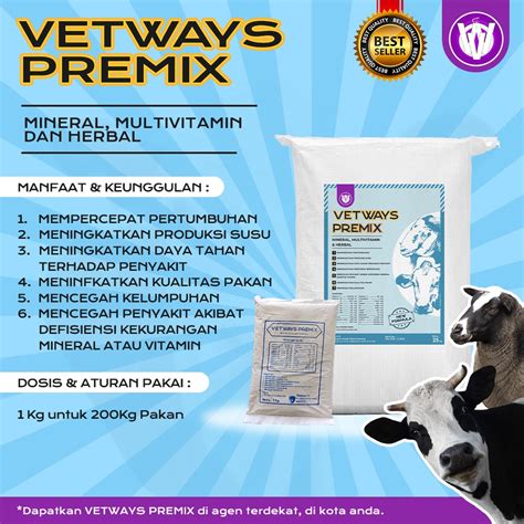 Jual Vetways Premix Kg Premix Kambing Premix Sapi Premix Domba