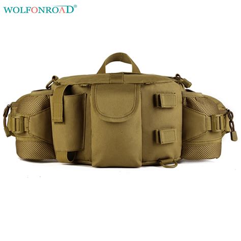 Wolfonroad Men Tactical Waist Bag Running Waist Bags Fanny Pack Army Belt Bag Outdoor Military