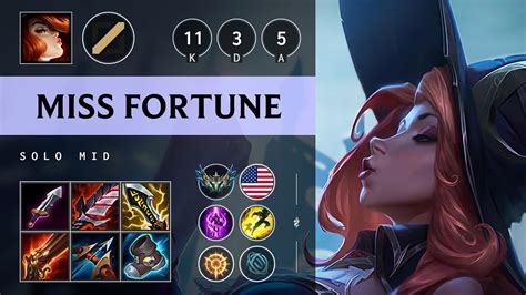 Miss Fortune Mid Vs Twisted Fate Quadra Kill Dominating Na