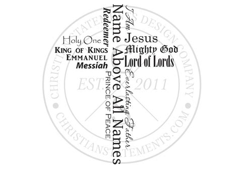 Names Of God Vinyl Wall Statement Vinyl Scr186