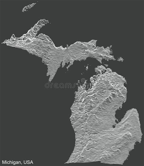 Michigan Relief Map Stock Illustration Illustration Of Nation 5567467