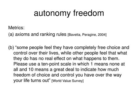 Ppt Better Than Free Why Autonomy Favours Freedom Success And Self