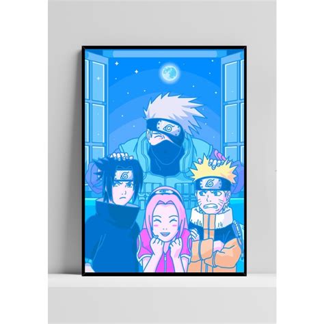 Quadro De Mdf Poster Moldura Anime Mang Naruto Shopee Brasil