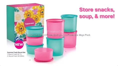 Tupperware Summer Fresh Round Set Lazada