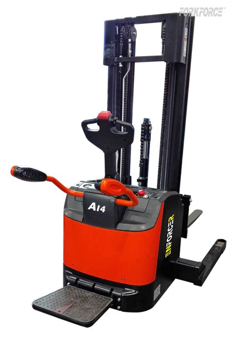 Enforcer Ton Walkie Stacker With Lithium Battery Fork Force