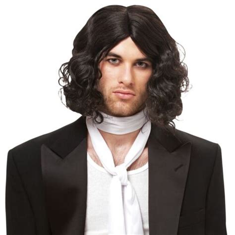 Jim Morrison Wig Adult Halloween Costume Fancy Dress Ebay