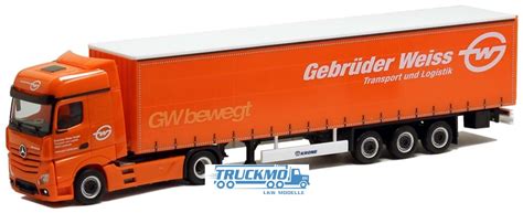 Herpa Gebrüder Weiss Mercedes Benz Actros BigSpace Curtain Tarpaulin