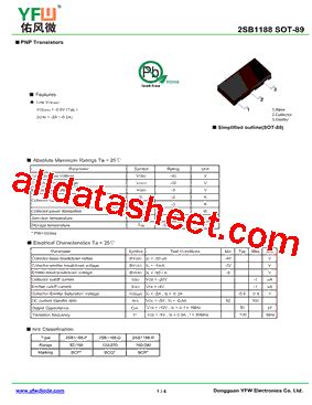 Sb R Datasheet Pdf Dongguan You Feng Wei Electronics Co Ltd