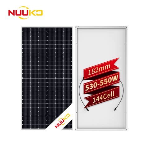 Nuuko Energy Saving Project Bifacial Solar Panel Half Cut 550w 545w