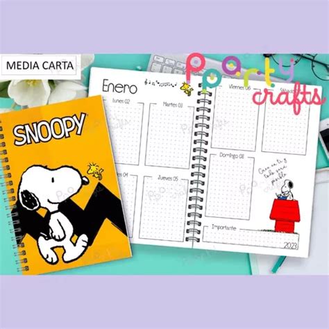 Agenda Snoopy Personalizada Meses Sin Inter S