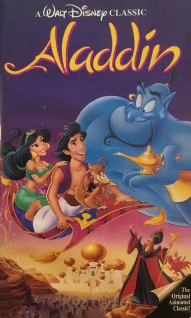 ALADDIN VHS 1993 Walt Disney Classic à clapet édition diamant noir