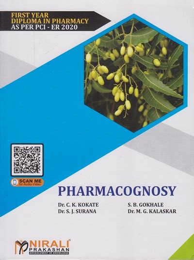 Pharmacognosy First Year Fy Diploma Pharmacy Pcis Er 2020