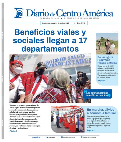 Edici N Del Diario De Centro Am Rica Del De Abril By Diario De