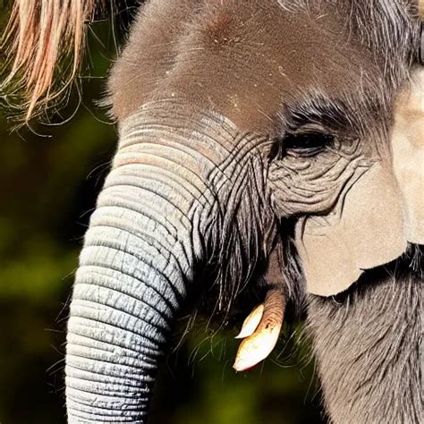 Hairy Fuzzy Asian Elephant Hd Nature Photography Stable Diffusion