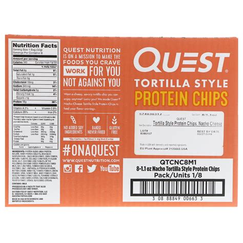 Quest Ranch Chips Nutrition Facts - Bios Pics