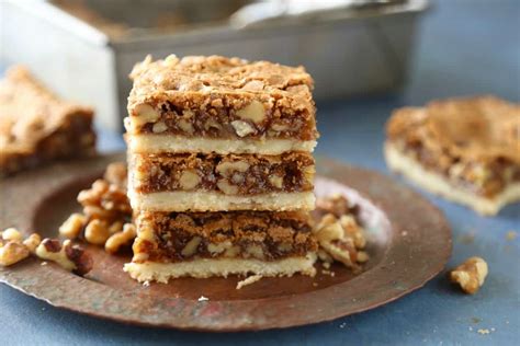 Walnut Squares With Shortbread Crust