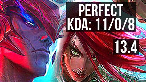 Yone Vs Katarina Mid 1108 6 Solo Kills Legendary 300 Games