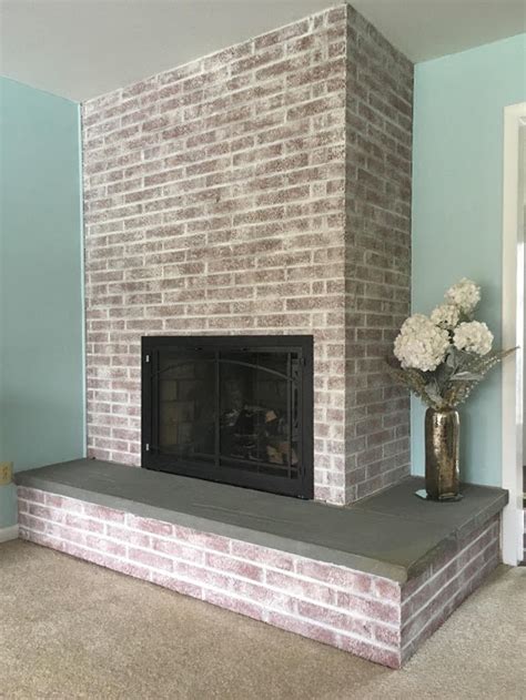 How To Paint A Brick Fireplace Whitewash I Am Chris