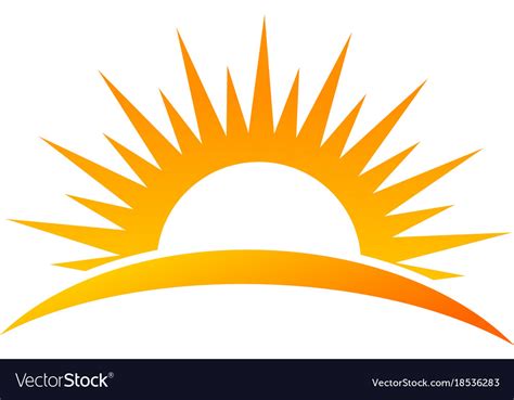 Sun rise logo Royalty Free Vector Image - VectorStock