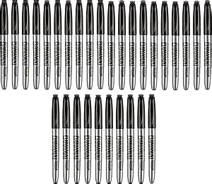 Jms We Create Smile Pcs Black Ink Permanent Markers Bullet Tip Acid