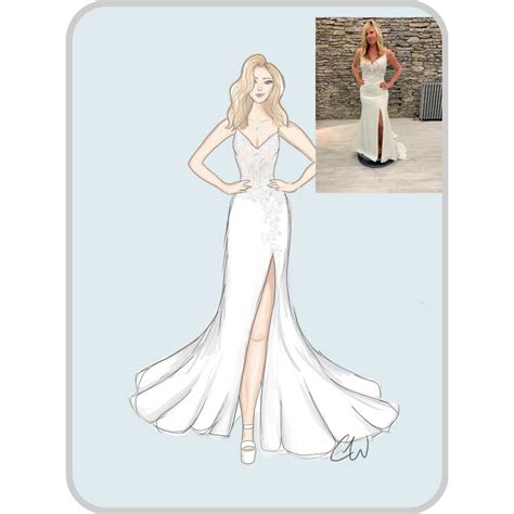 Custom Bridal Illustration Runway Bridal Runway Bridal