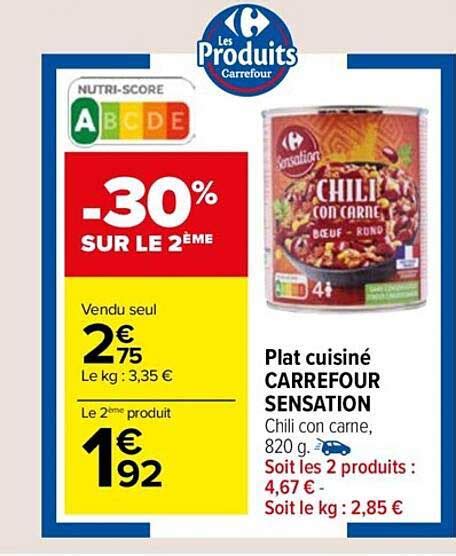 Promo Plat Cuisin Carrefour Sensation Chez Carrefour Market