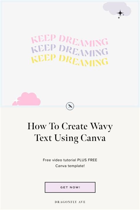 How To Create Wavy Text Using Canva Dragonfly Ave Text Tutorial