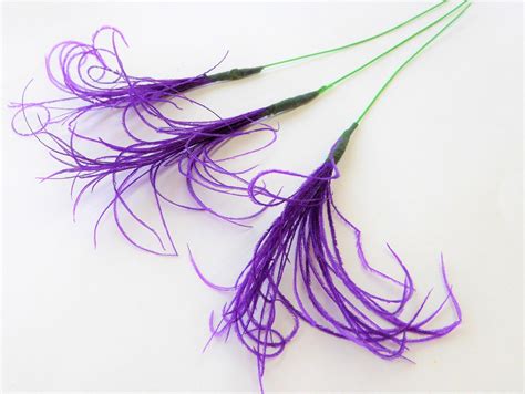 Peacock Herl, Feather Herl, 3 Stems Floral Picks for Crafts, Choice of ...