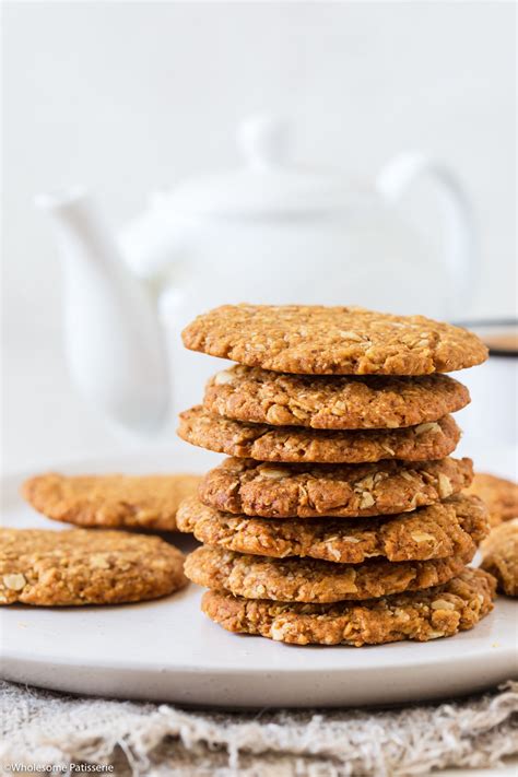 Crunchy Healthy Anzac Biscuits Wholesome Patisserie
