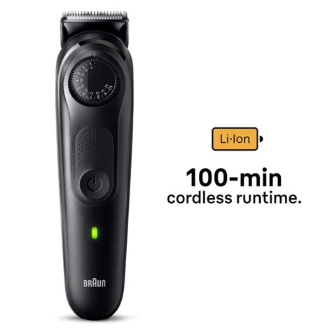 Braun BT5420 Beard Trimmer 5 With Precision Wheel, 5 styling tools, 10 ...