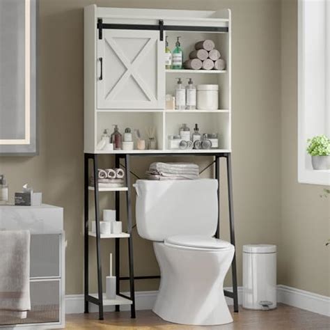 Amazon IRONCK Over The Toilet Storage With Cabinet Sliding Barn