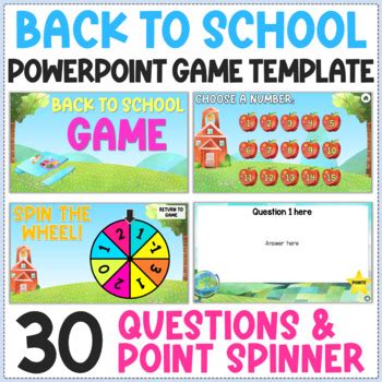 Back to School PowerPoint Game Template | Fun Editable Review Game