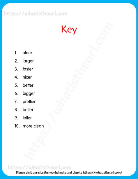 Comparative Adjectives Worksheets For Grade 5 Your Home Teacher