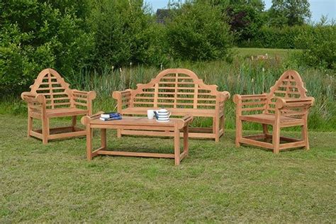 Lutyens Teak Garden Bench Set