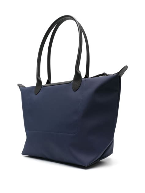 Longchamp Large Le Pliage Energy Canvas Tote Bag Blue Farfetch Sa