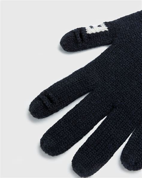 Acne Studios Knit Gloves Black Oatmeal Melange Highsnobiety Shop