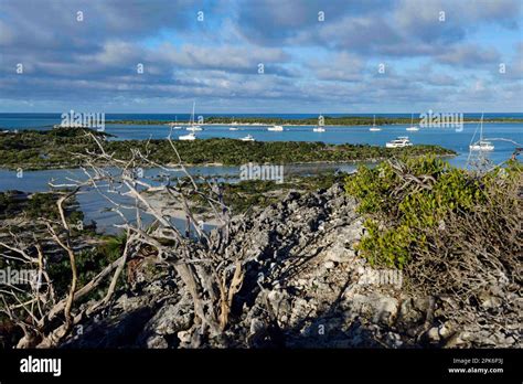 View From Boo Boo Hill Of Warderick Wells Bahamas And Exuma Cays Land