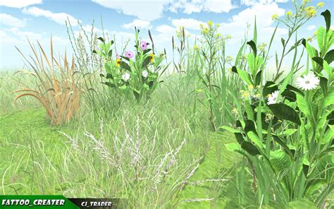 3d Model Realistic Grass Animated Lod Low Poly 3d Model Vr Ar Low Poly Animated Cgtrader