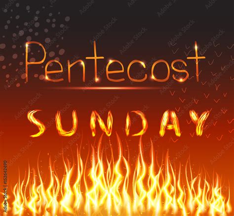 Pentecost Sunday Trinity Holiday Descended Fire As A Symbol Of The