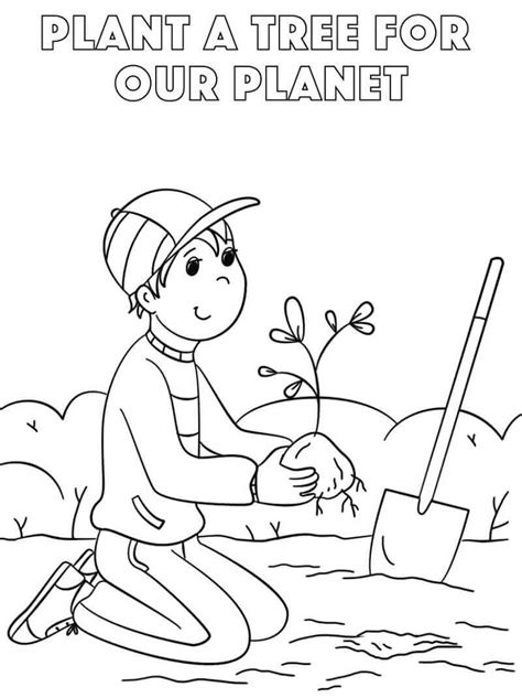 Dibujo De Plantar Un Arbol Para Colorear Dibujos Para Colorear Sexiz Pix