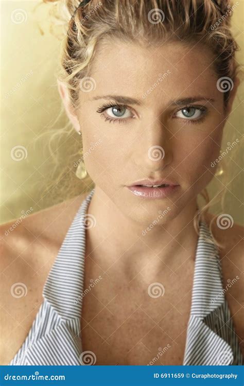 Closeup Of Blonde Model Stock Image Image Of Confident