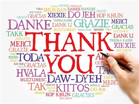 Thank You Word Cloud Background All Languages Stock Photo Image Of