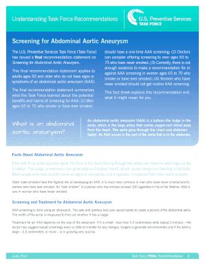 Fillable Online Screening For Abdominal Aortic Aneurysm Fax Email Print