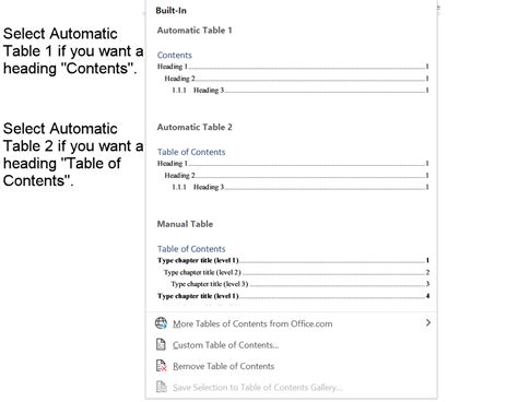 Example Of Table Contents Page Apa Style Cabinets Matttroy