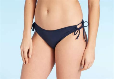 Women S Medium Coverage Keyhole Hipster Bikini Bottom Navy Small Kona