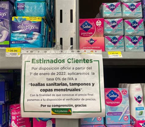 Tasa cero a productos de gestión menstrual beneficiará a 35 millones de